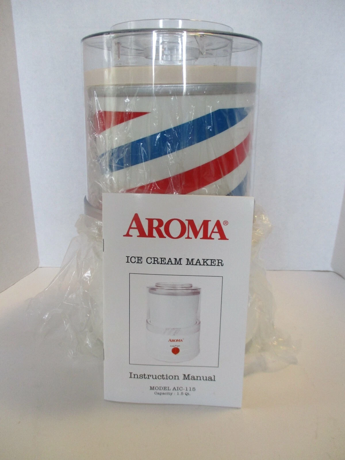 AROMA Ice Cream Maker 1.5 QT, # AIC-115 New in Box, Fast Shipping