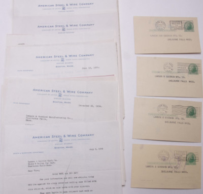 1934 Lamson Goodnow American Steel Wire Co Boston MA Postcards Ephemera L248J