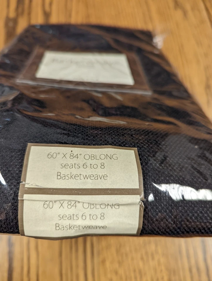 60 X 84 Tablecloth Rectangular Polyester Wedding Event Party Vending NIP woven - Image 3 of 4