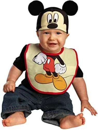 Mickey Mouse Hat and Bib Infant 
