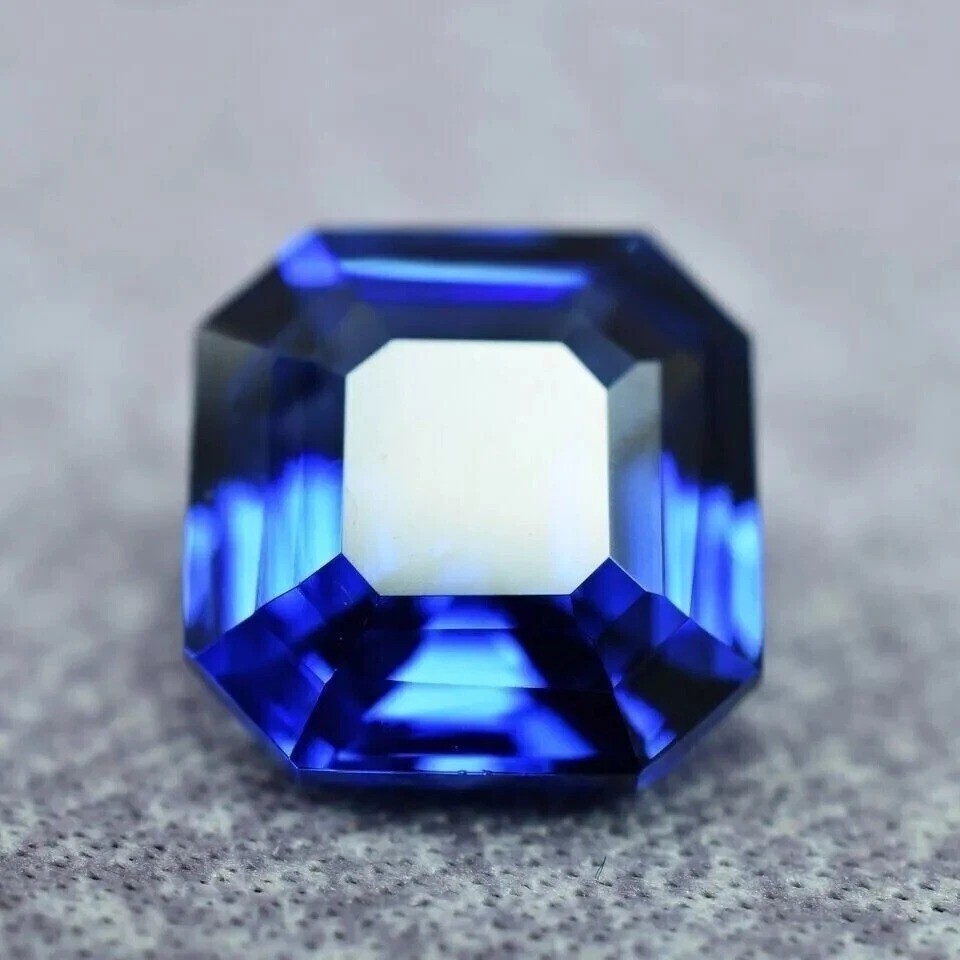 Royal Blue Sapphire Asscher Cut 8-100 Ct Natural Ceylon EGL Certified Gemstone