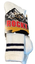 Rocky Signature Crew Socks. Size Large Men 9-12 Women 10-12 Unisex White