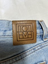 Toteme Womens 25 Straight Light Wash Blue Twisted Seam Denim Jeans