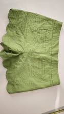 Crown Ivy Shelby Scalloped Shorts Green Jacquard Coastal Prep Resort Size 4 Wb