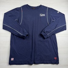 Ariat FR Shirt Blue Long Sleeve CAT 2 2112 Flame Resistant Work Oil Gas Men L