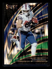2025 Panini Select - Club Level Dawson Knox #286 Black & Green Shock Prizm