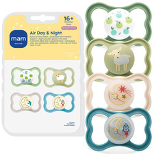 Air Pacifier for Babies 16 Months, Extra Air Flow for Sensitive Skin, Glows in