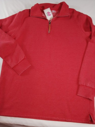 Mujer Rojo Descuento Diva Nuevo Con Etiquetas Pullover Sudadera Talla Grande 1/4 Cremallera - Imagen 5 de 13
