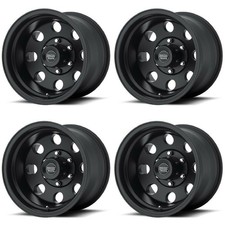 Set 4 American Racing Ar172 Baja 16x8 8x6.5 Satin Black Wheels 16 0mm Rims