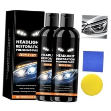 2PCS Car Headlight Stain Remover Polishing Paste,2025 New Headlight Stain 