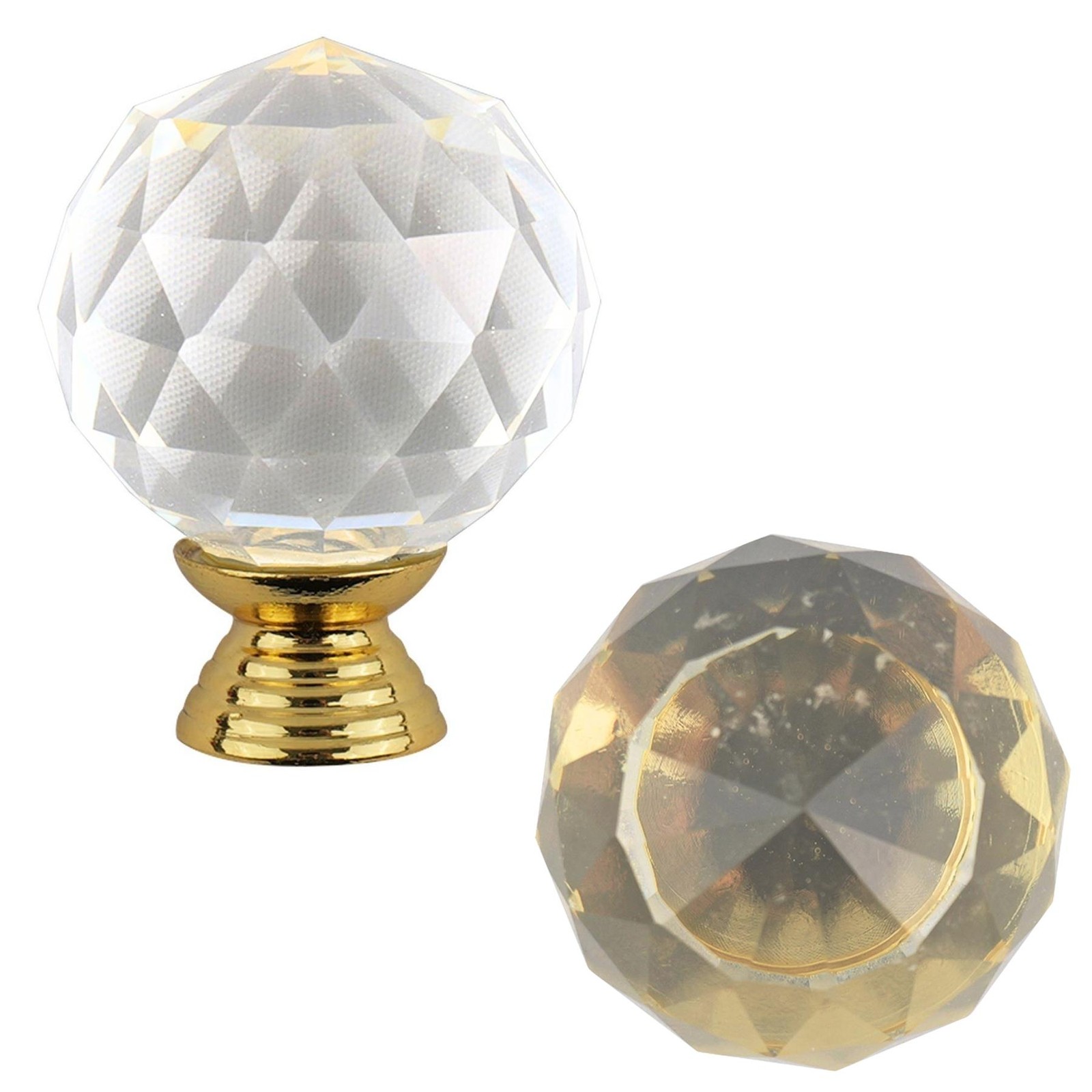 10 Pack Crystal Ball Glass Door Knobs 30mm Cabinet Drawer Handle