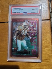 1996 Finest Warren Sapp W/Coating #94 PSA 8 RC Rookie Card Tampa Bay Buccaneers