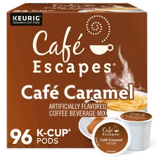 Café Escapes Café Caramel Keurig Single-Serve K-Cup Pods, 96CA