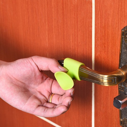 Protector de pared 5 piezas de guantes de pomo de puerta tope amortiguador parachoques puerta de silicona - Imagen 7 de 7