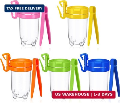 Baderke 10 Pieces Bug Viewer and Bug Insects Tweezer for Kids, Plastic Insect Bo
