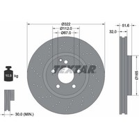 2X Textar 92277705 Bremsscheibe FüR Mercedes Benz Cls C218 X218