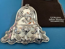 Vintage 2010 Gorham Sterling Silver Chantilly Bell Christmas Ornament
