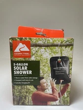 New Ozark Trail 5-Gallon Solar Compact Camp Shower w/Hanging Kit