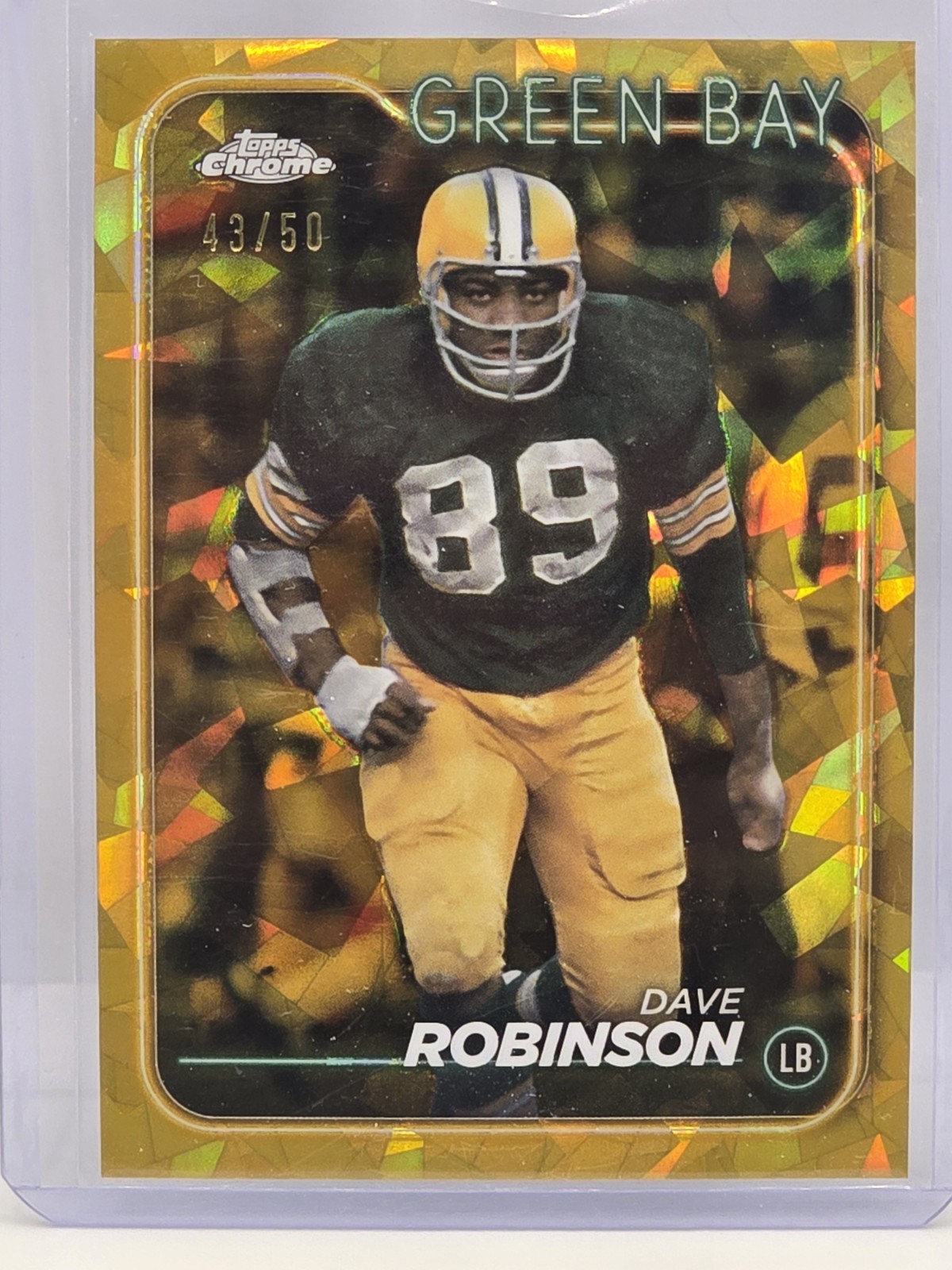 2024 Topps Chrome Sapphire - Dave Robinson #76 Gold Refractor /50