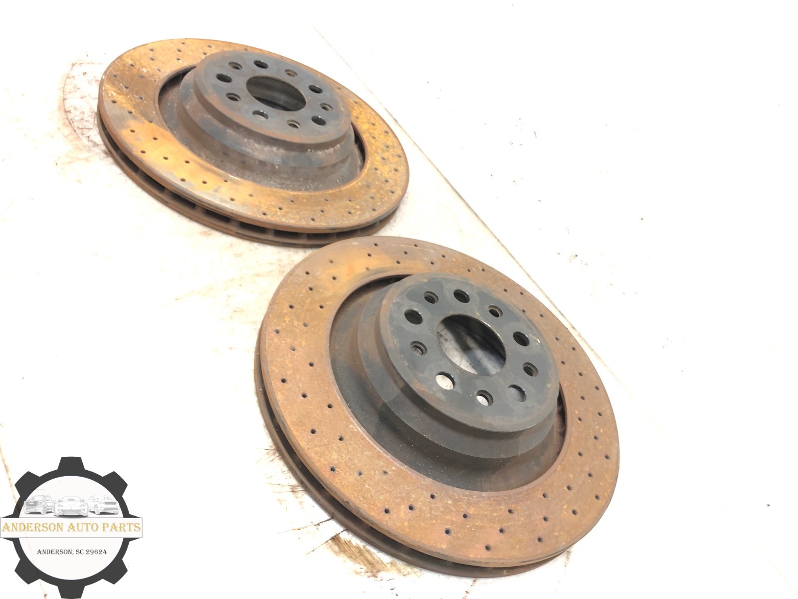 2014-2022 MASERATI QUATTROPORTE S Q4 REAR DISC BRAKE ROTOR SET X2 #NOTE