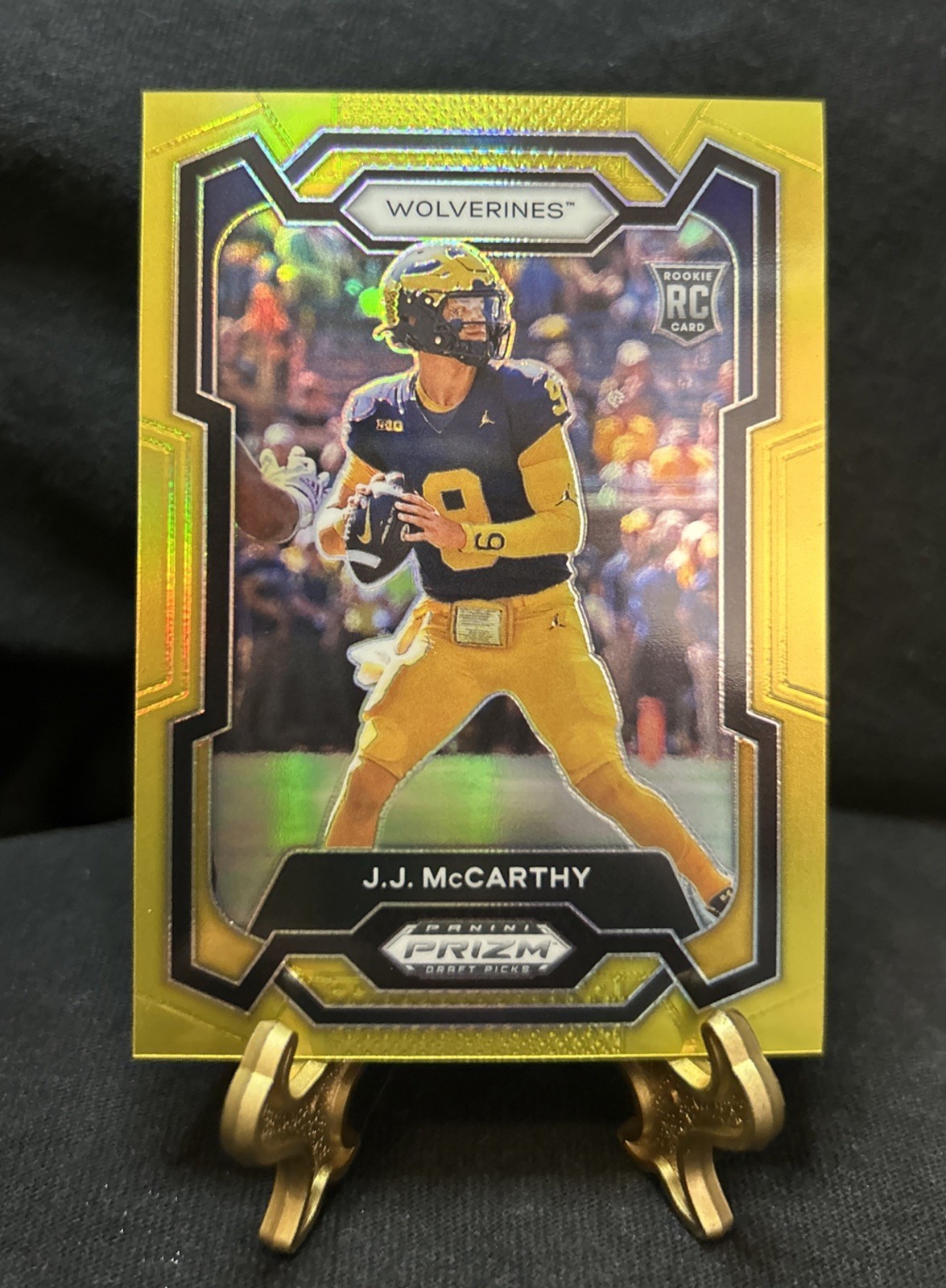 2024 Panini Prizm Draft Picks Prizms Gold #132 J.J. McCarthy RC ROOKIE 03/10