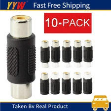 10x RCA AV Audio Video Female to Female Jack Coupler Adapter Connector