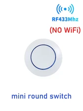  Wireless Tuya Wifi Smart Switch Relay Receiver Mini round Panel Switch Alexa Go