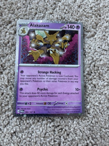 Pokémon TCG Alakazam 82/167 Cosmo Holo Twilight Masquerade