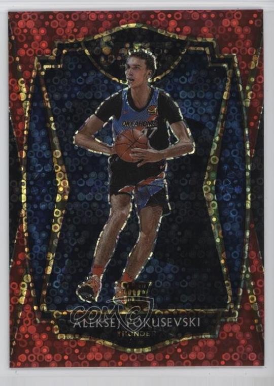 2020 Panini Select Premier Level Red Disco Prizm 46/49 Aleksej Pokusevski 0x82