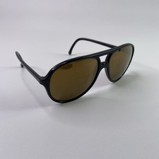 Vintage 1980s Bolle 379 Black Pilot Nylon Sunglasses FRANCE Spectra Acrylex