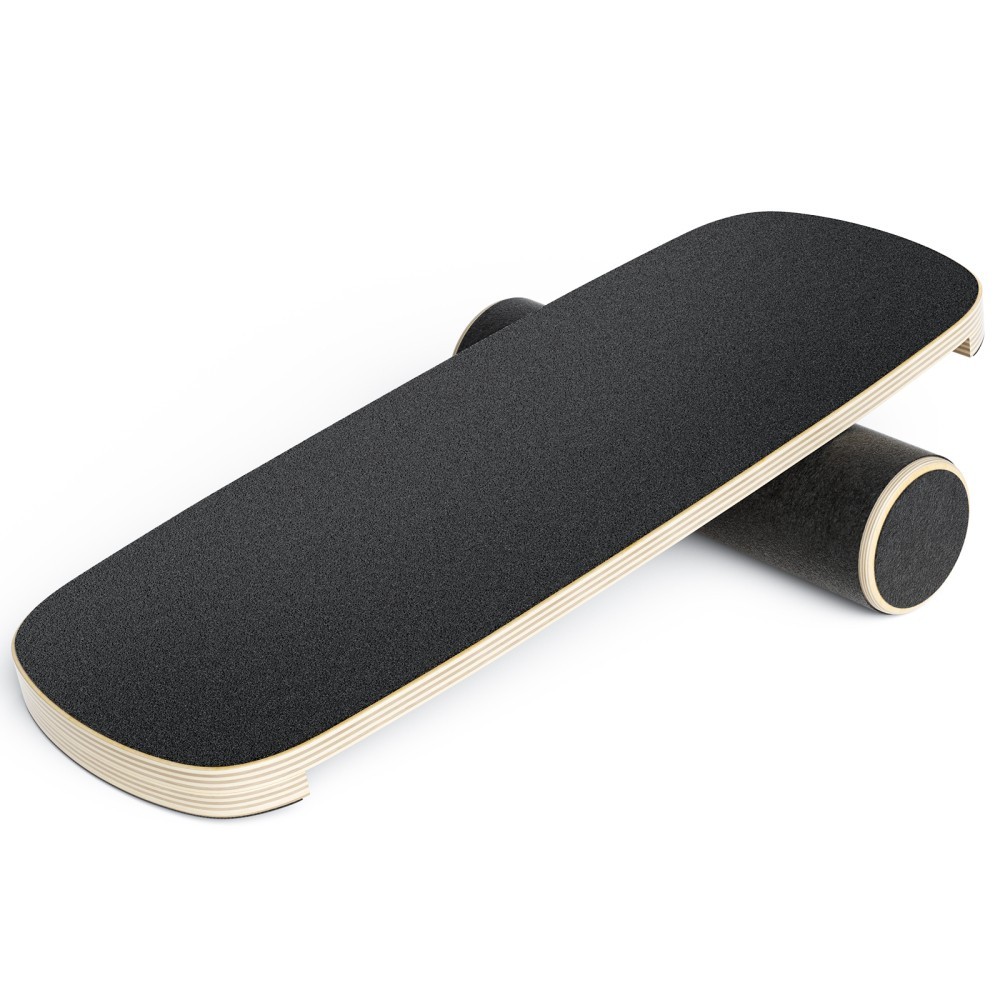 Balance Board Balanceboard Balancierbrett mit Korkrolle Holz Balancetrainer
