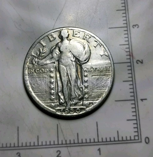 1930 Standing Liberty Quarter 25C Silver Circulated US Coin