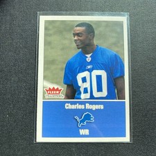 2003 Fleer Tradition CHARLES ROGERS #276 RC Rookie Card Detroit Lions. rookie card picture