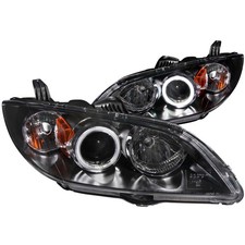 Anzo 121228 Projector Headlight Set w/Halo For Mazda 3 04-08