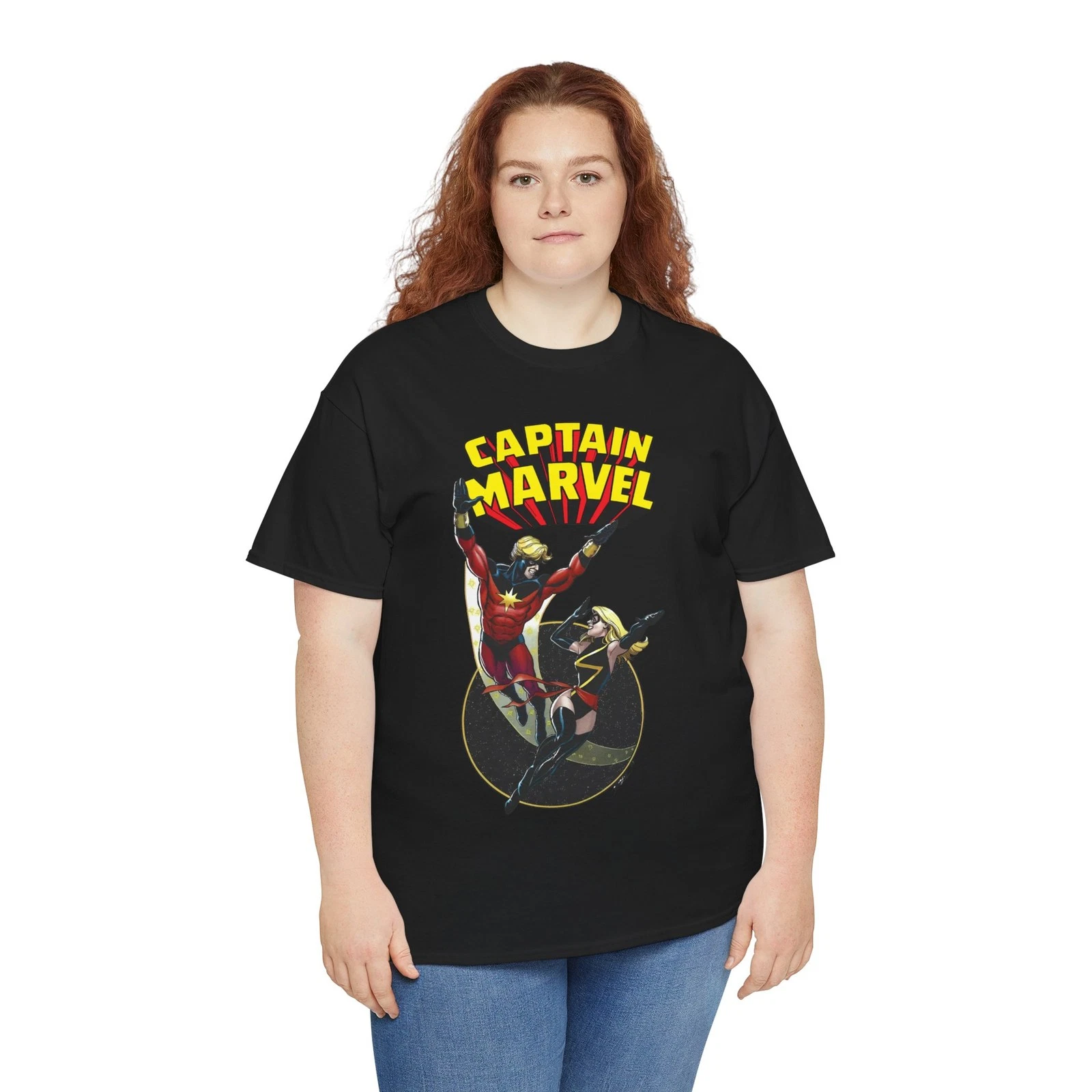 Captain Marvel T-Shirt - George Perez Art - Mar-Vell, Carol Danvers