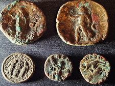Lot 5 pieces romaines antiques authentiques / Ancient Roman coins authentic