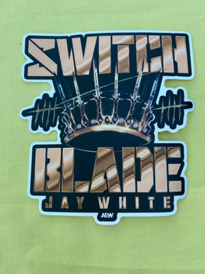Switchblade Jay White Sticker Pro Wrestling Crate All Elite AEW Bang Bang Gang 