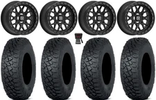Valor V07 Beadlock 15" Wheels Bk 30" Tenacity XNR 8ply Tires Kawasaki Teryx Mule