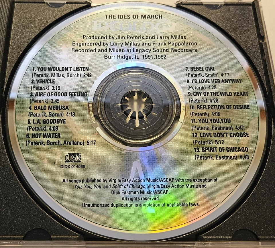 The Ides of March - Ideology 1966 to present (CD 1992) Rock Chicago VG× Foto 3 de 3