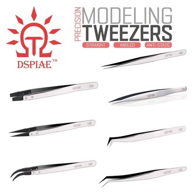 DSPIAE: Tweezers - Straight : Angled : Anti Static - Modeling Hobby Tweezer