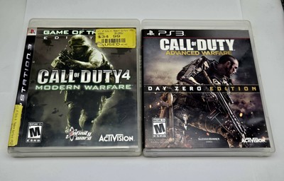 Call Of Duty COD 4 Modern Warfare & Day Zero Edition PS3 Playstation 3 Lot of 2