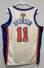 Jalen Brunson Signed New York Knicks NBA FINALS Jersey Autographed JSA COA