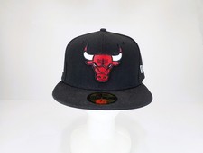 New Era 59FIFTY Chicago Bulls Fitted Hat 7 1/2 Black Grey Undervisor NBA