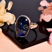 Natural Blue Kyanite Ring 925 Sterling Silver Handmade Kyanite Gift Jewelry
