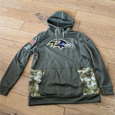 Nike Baltimore Ravens Salute to Service Camo NFL Pullover Hoodie Size: M 1219