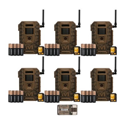 Muddy Outdoors Mitigator 3.0 Combo Cellular Trail Camera (6-Pack) with Accs