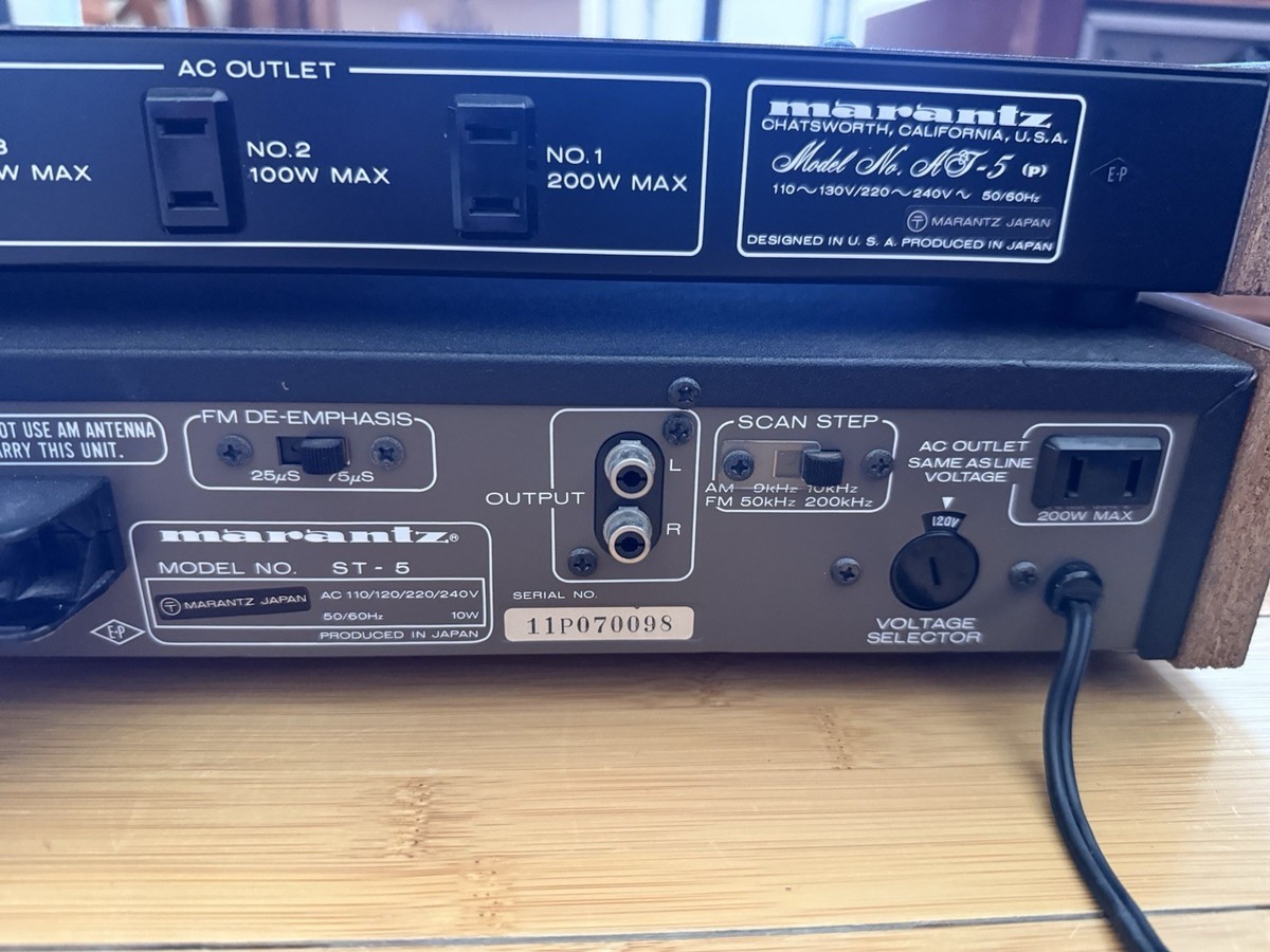 Marantz SM-7 Stereo Power Amp, SC7 Control Console, ST 5 Tuner, AT