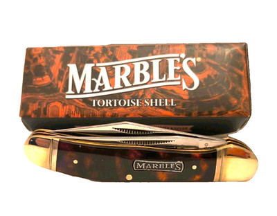 Marbles Tortoise Shell Copperhead 2 Blade Pocket Knife MR610