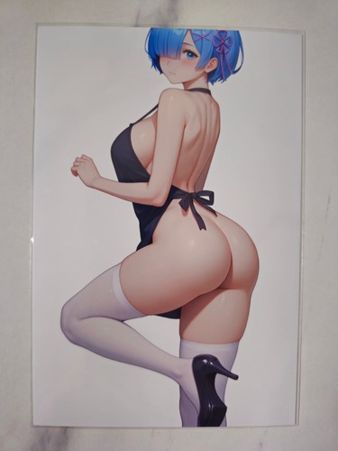 Anime Waifu Glossy Photo Art Print [6x4] - Rem