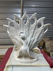 Royal Haeger Peacock Vintage Ceramic Pastel Vase tv lamp light in white